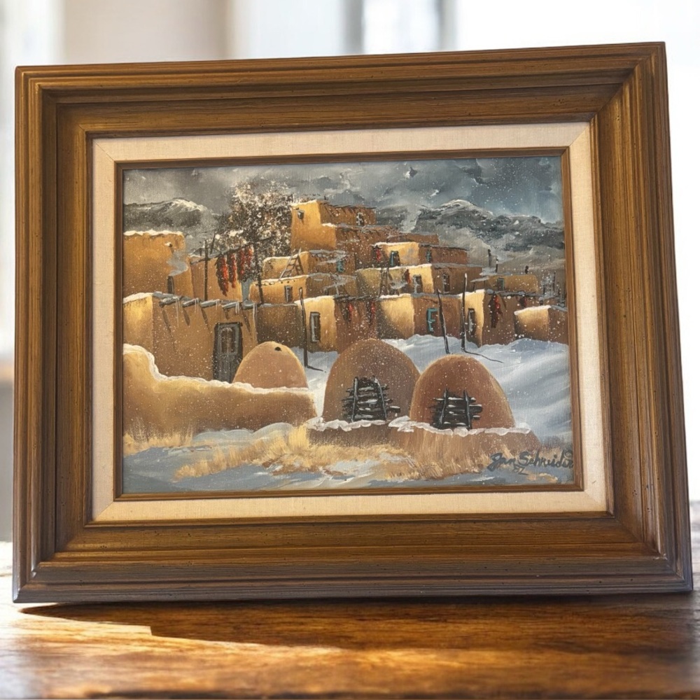 Framed Southwestern Landscape Painting